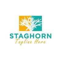 staghorn koraal illustratie logo vector