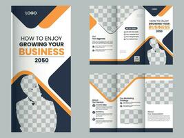 zakelijke drievoud brochure ontwerp sjabloon voor bedrijf vector