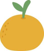 oranje icoon rijp vers fruit citrus symbool, plat gemakkelijk mandarijn- oranje vector