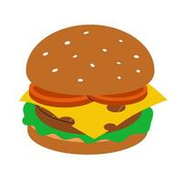 hamburger met kaas vector