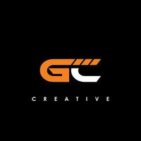 gc brief eerste logo ontwerp sjabloon vector illustratie
