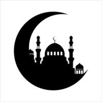 illustratie vector grafisch van moskee, perfect voor moskee ontwerp , silhouet, Ramadhan icoon, moskee vector, moskee silhouet