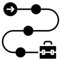 bedrijf routekaart icoon lijn vector illustratie