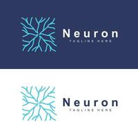 neuron logo gemakkelijk ontwerp netwerk CEL technologie deeltjes sjabloon illustratie vector