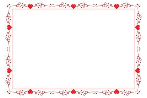 hart kolken romantisch liefde ornamenten geïsoleerd grens lay-out, rood harten overladen prijs kader grens, valentijnsdag dag kaart grens plein kader ontwerp, decoratief hart rechthoek kader vector element