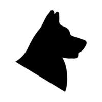 hond hoofd silhouet illustratie Aan geïsoleerd achtergrond vector