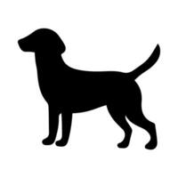 hond silhouet illustratie Aan geïsoleerd achtergrond vector