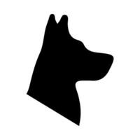 hond hoofd silhouet illustratie Aan geïsoleerd achtergrond vector