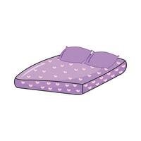 dubbele bed illustratie vector