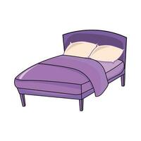 dubbele bed illustratie vector