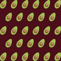 avocado naadloos patroon. voedsel herhalen vector