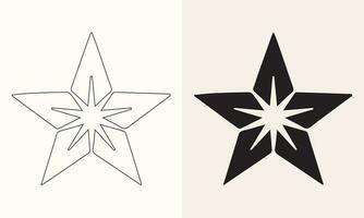 vector illustratie van een ster icoon reeks