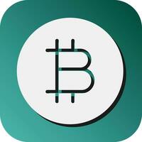 bitcoin vector glyph helling achtergrond icoon voor persoonlijk en reclame gebruiken.