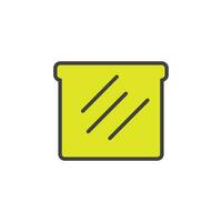 geroosterd brood brood icoon. teken voor mobiel concept en web ontwerp. schets vector icoon. symbool, logo illustratie. vector grafiek.