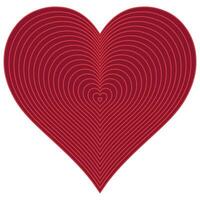 rood bordeaux hart, symbool liefde trouw, valentijnsdag dag uitdrukking gevoelens vector