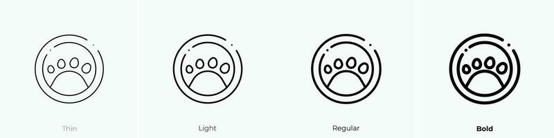 poot icoon. dun, licht, regelmatig en stoutmoedig stijl ontwerp geïsoleerd Aan wit achtergrond vector