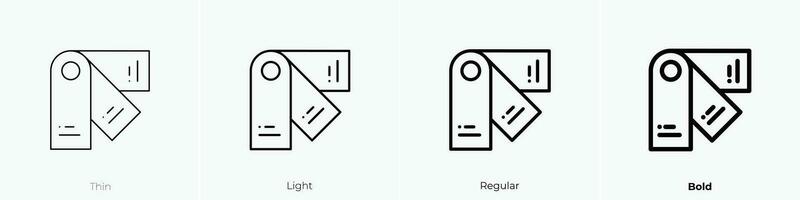 palet icoon. dun, licht, regelmatig en stoutmoedig stijl ontwerp geïsoleerd Aan wit achtergrond vector