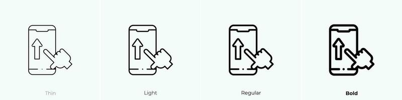 telefoon icoon. dun, licht, regelmatig en stoutmoedig stijl ontwerp geïsoleerd Aan wit achtergrond vector