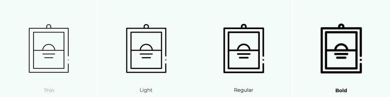 afbeelding icoon. dun, licht, regelmatig en stoutmoedig stijl ontwerp geïsoleerd Aan wit achtergrond vector