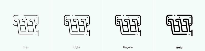 pijp icoon. dun, licht, regelmatig en stoutmoedig stijl ontwerp geïsoleerd Aan wit achtergrond vector