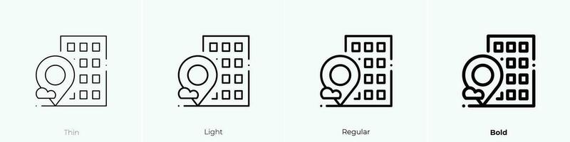 tijdelijke aanduiding icoon. dun, licht, regelmatig en stoutmoedig stijl ontwerp geïsoleerd Aan wit achtergrond vector