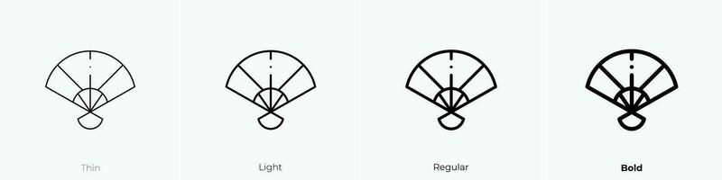 papier ventilator icoon. dun, licht, regelmatig en stoutmoedig stijl ontwerp geïsoleerd Aan wit achtergrond vector