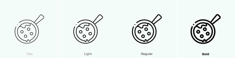 pannekoeken icoon. dun, licht, regelmatig en stoutmoedig stijl ontwerp geïsoleerd Aan wit achtergrond vector