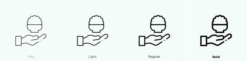 phirni icoon. dun, licht, regelmatig en stoutmoedig stijl ontwerp geïsoleerd Aan wit achtergrond vector