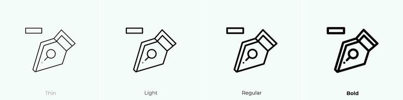 pen icoon. dun, licht, regelmatig en stoutmoedig stijl ontwerp geïsoleerd Aan wit achtergrond vector