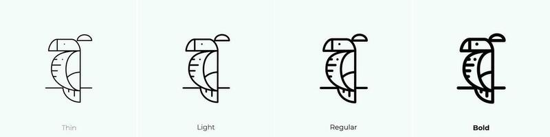 papegaai icoon. dun, licht, regelmatig en stoutmoedig stijl ontwerp geïsoleerd Aan wit achtergrond vector