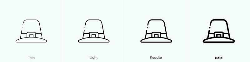 pelgrim icoon. dun, licht, regelmatig en stoutmoedig stijl ontwerp geïsoleerd Aan wit achtergrond vector