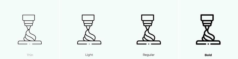 gebakje zak icoon. dun, licht, regelmatig en stoutmoedig stijl ontwerp geïsoleerd Aan wit achtergrond vector