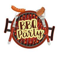 bbq barbecue partij poster vector