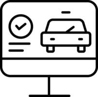Aan auto onderhoud schets vector illustratie icoon