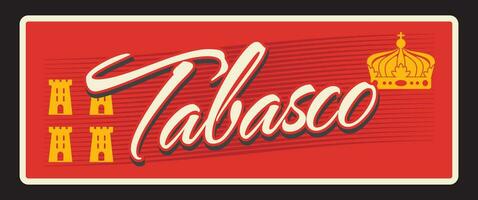 tabasco Mexicaans estrado of regio, reizen bord vector