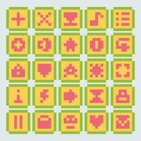 pixel spel ui pictogrammen reeks vector illustratie