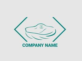 vlak ontwerp krokodil logo vector illustratie
