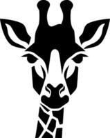 giraffe, minimalistische en gemakkelijk silhouet - vector illustratie