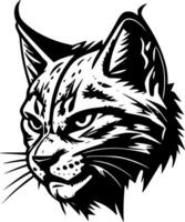 wilde kat - minimalistische en vlak logo - vector illustratie