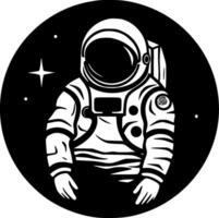 astronaut - minimalistische en vlak logo - vector illustratie