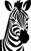 zebra, zwart en wit vector illustratie