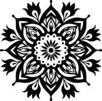 mandala, minimalistische en gemakkelijk silhouet - vector illustratie