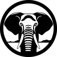 olifant - minimalistische en vlak logo - vector illustratie