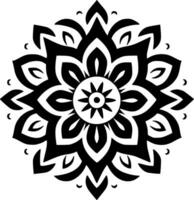 mandala - minimalistische en vlak logo - vector illustratie