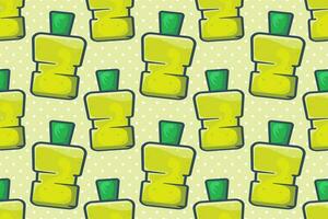 tandheelkundig mondwater fles naadloos patroon vector illustratie