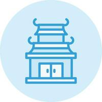 chinese tempel vector pictogram ontwerp illustratie