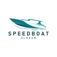 snelheid boot logo vector zee schip zeilboot ontwerp voor schip bedrijf sjabloon illustratie