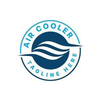lucht koeler logo ontwerp creatief modern gemakkelijk concept voor hvac vector