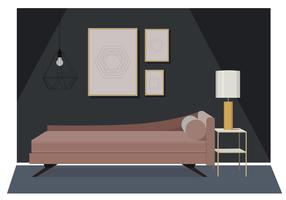 Vector woonkamer illustratie