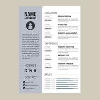 professioneel cv CV-sjabloonontwerp en briefhoofd vector